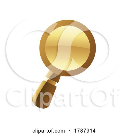 Golden Magnifier on a White Background by cidepix