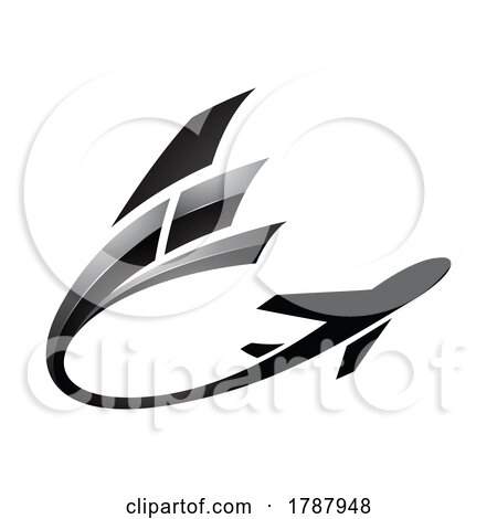 Airplane with a Long Glossy Black Tail by cidepix