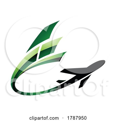 Airplane with a Long Glossy Green Tail by cidepix