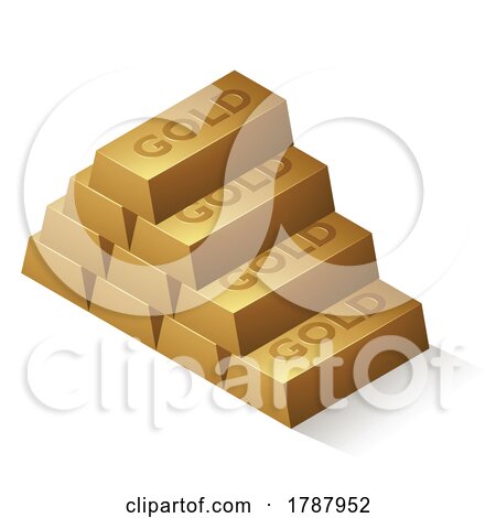 10 Gold Bars with Darker Embossed Text by cidepix