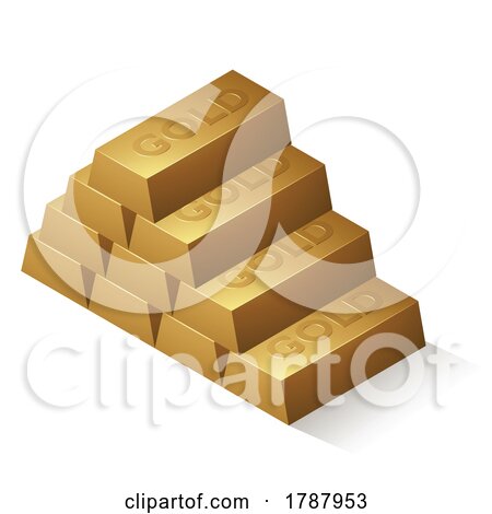 10 Gold Bars with Embossed Text by cidepix