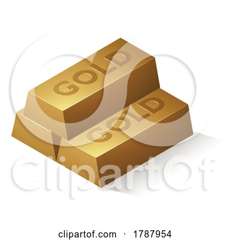3 Gold Bars with Darker Embossed Text by cidepix