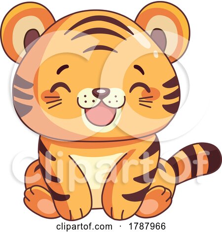 Cartoon Cute Baby Tiger Cub by yayayoyo