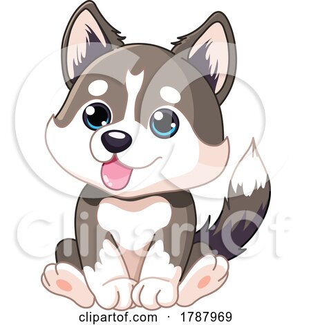 Cartoon Cute Husky Puppy by yayayoyo