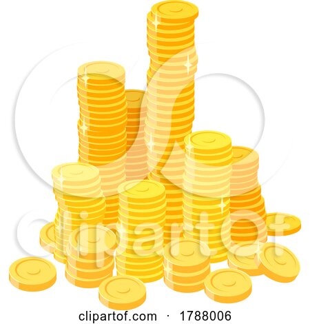 Stacks of Coins by Vector Tradition SM