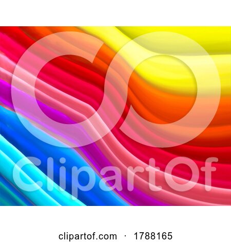 3D Abstract Background of Colourful Waves by KJ Pargeter