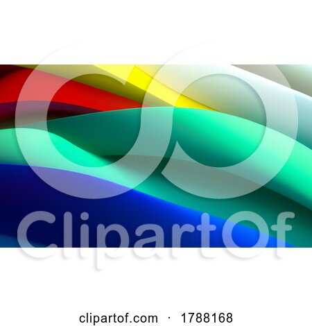 3D Abstract Background with Colourful Waves by KJ Pargeter
