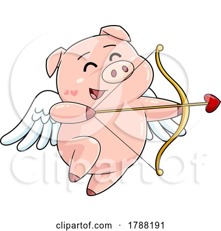 Cartoon Cupid Pig by Hit Toon