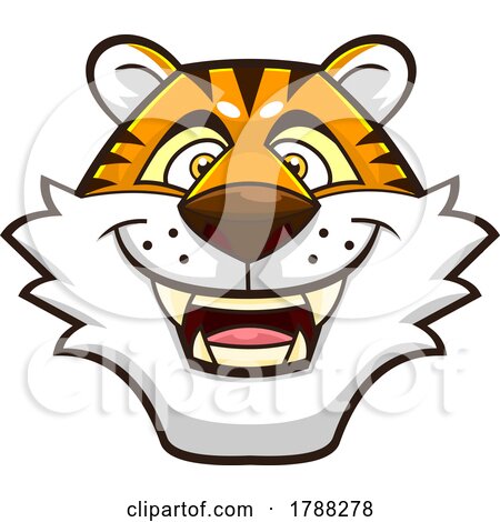 Cartoon Happy Tiger Mascot by Hit Toon