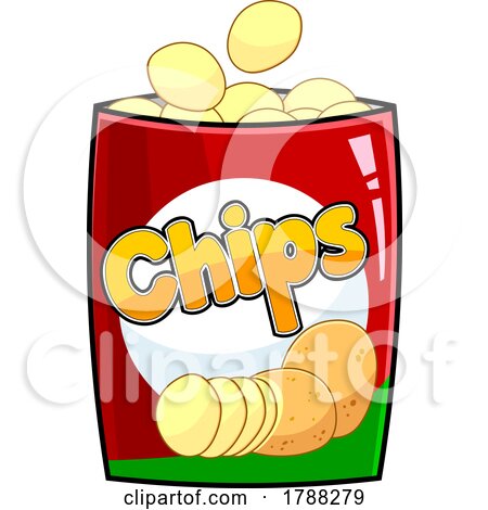 Cartoon Bag of Potato Chips by Hit Toon