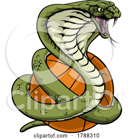 Cobra Snake Basketball Animal Sports Team Mascot by AtStockIllustration