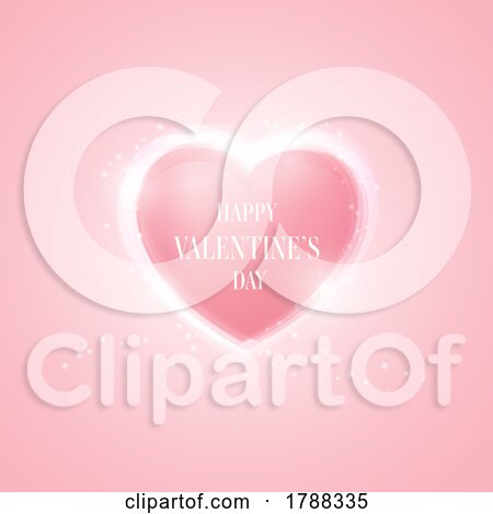 Pastel Pink Valentines Day Background with Heart Design by KJ Pargeter