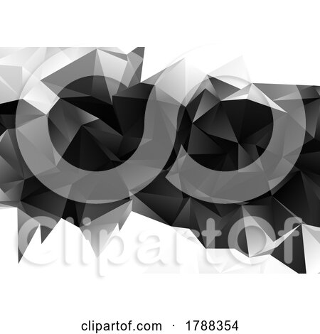 Abstract Low Poly Background Design in Black and White by KJ Pargeter