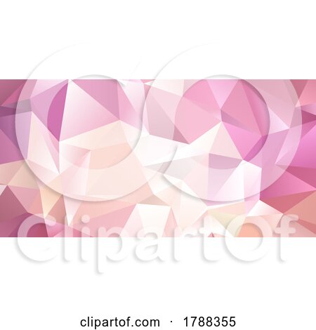Abstract Low Poly Banner Design in Pastel Pink Colours by KJ Pargeter