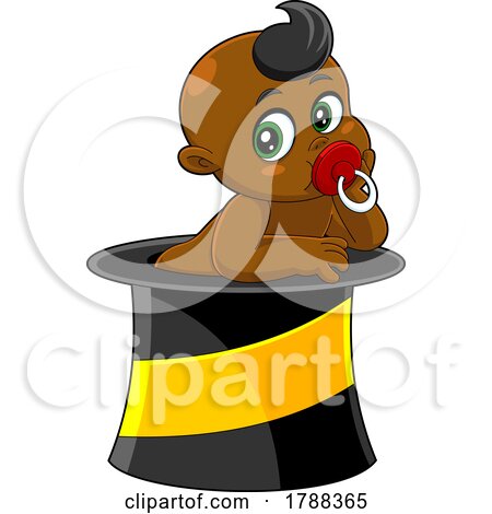 Cartoon New Year Baby in a Hat by Hit Toon