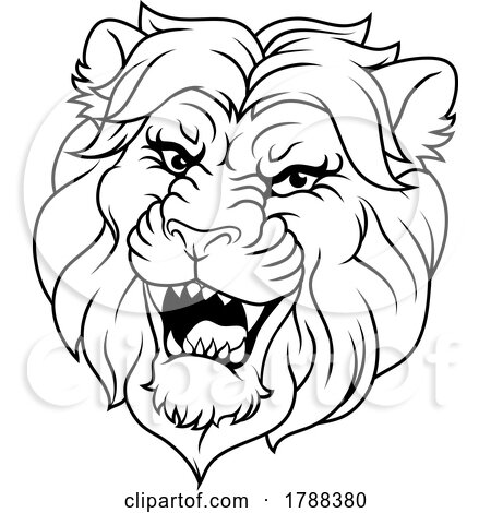 Lion Angry Lions Team Sports Mascot Roaring by AtStockIllustration