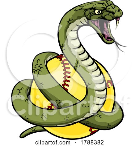 Cobra Snake Softball Animal Sports Team Mascot by AtStockIllustration