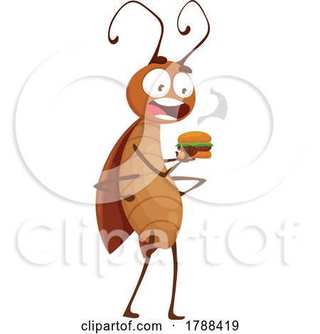 Cockroach with a Burger by Vector Tradition SM