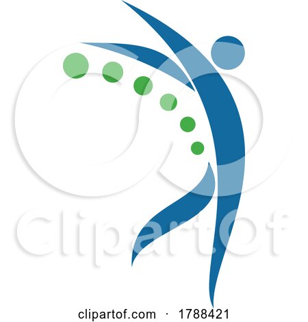 Physiotherapy Logo Person Dancing with Green Dots by Vector Tradition SM