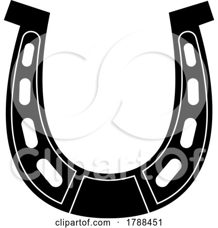 Black and White Horseshoe by Hit Toon
