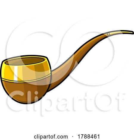 Cartoon Gold and Wood Pipe by Hit Toon