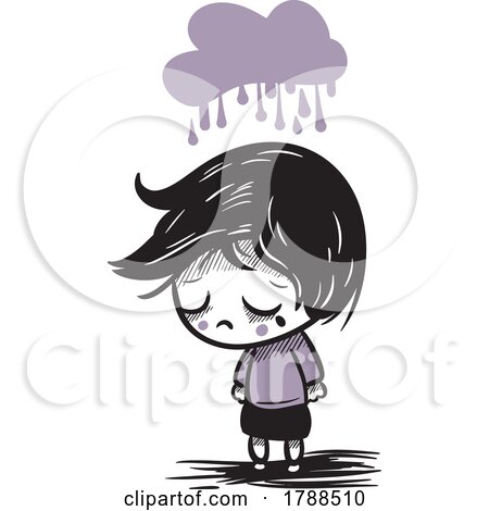 Sketched Sad Child with Anxiety by beboy