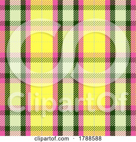 Brightly Coloured Plaid Style Pattern Background by KJ Pargeter