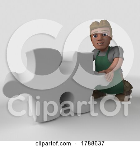 3D Cartoon Shop Keeper Character by KJ Pargeter