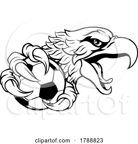 Eagle Hawk Soccer Football Cartoon Team Mascot by AtStockIllustration