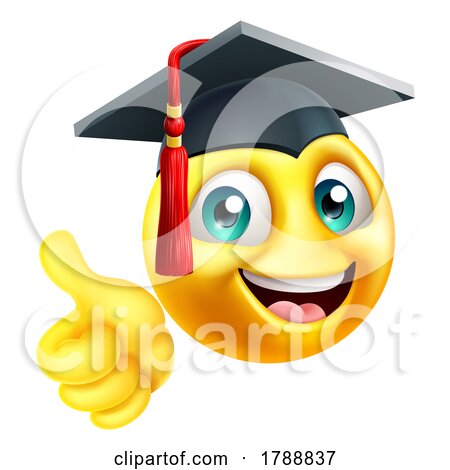 Education School College Graduate Emoji Emoticon by AtStockIllustration