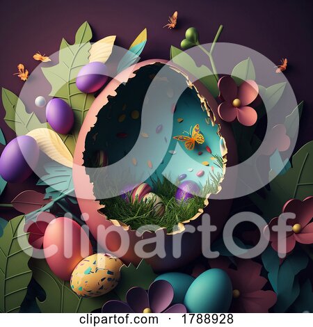 Abstract Easter Egg Background by KJ Pargeter