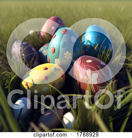 Abstract Easter Egg Background by KJ Pargeter