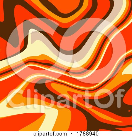 Retro Styled Wavy Pattern Background by KJ Pargeter