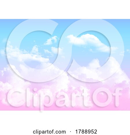 Abstract Sky Background with Sugar Cotton Clouds by KJ Pargeter