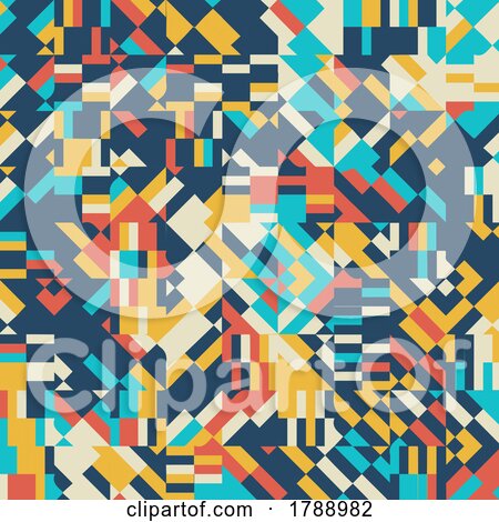 Retro Abstract Geometric Background Design by KJ Pargeter