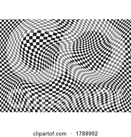 Abstract Optical Illusion Checker Board Background by KJ Pargeter