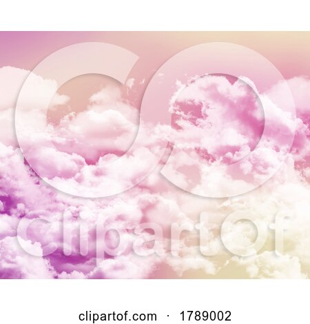 Abstract Sky Background with Cotton Candy Clouds by KJ Pargeter