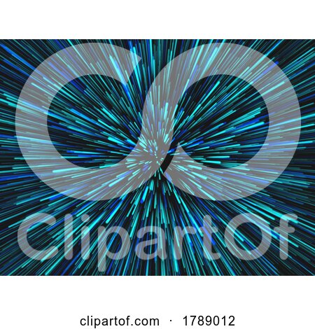 3D Abstract Background with Hyperspace Zoom Design by KJ Pargeter