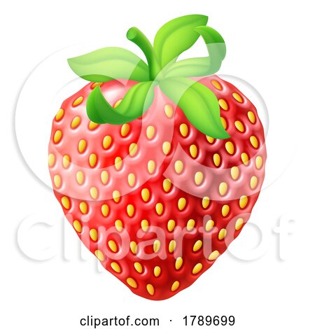 Strawberry Cartoon Emoji Emoticon Icon by AtStockIllustration