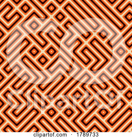 Retro Styled Abstract Maze Pattern Background by KJ Pargeter