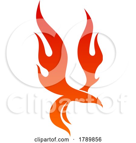 Flaming Phoenix Bird by Vector Tradition SM