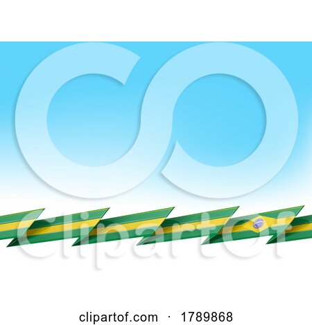 Zig Zag Brazil Flag Background by Domenico Condello