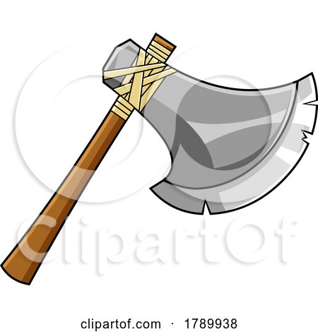Cartoon Viking Battle Axe Weapon by Hit Toon