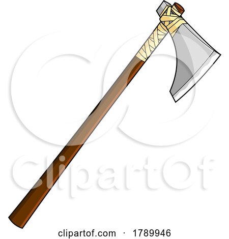 Cartoon Viking Battle Axe Weapon by Hit Toon