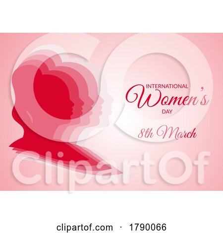 International Women's Day Background with Female Silhouette by KJ Pargeter