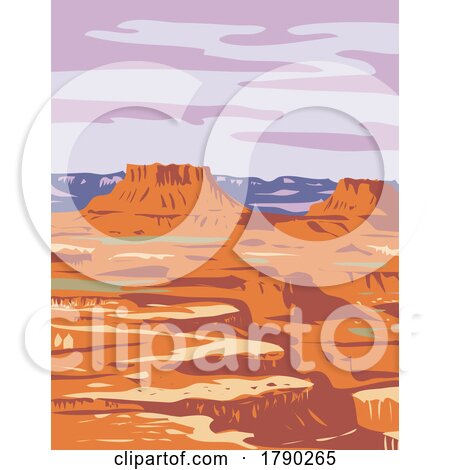 Island in the Sky in Canyonlands National Park Moab Utah WPA Poster Art by patrimonio