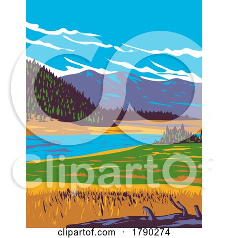 Yellowstone National Park Wyoming During Summer WPA Poster Art by patrimonio