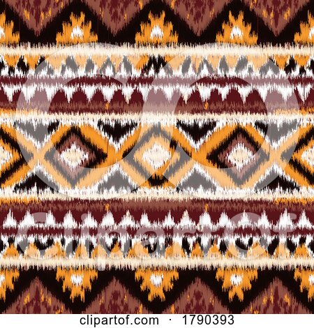 Ethnic Styled Abstract IKAT Styled Pattern Design 0203 by KJ Pargeter