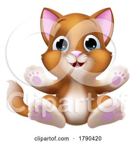 Cat Cartoon Pet Kitten Cute Animal Character by AtStockIllustration