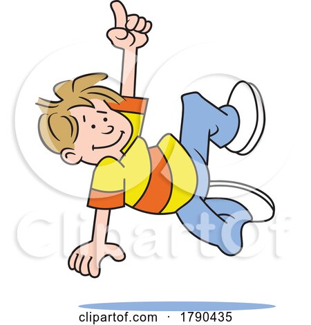 Cartoon Boy Jumping by Johnny Sajem